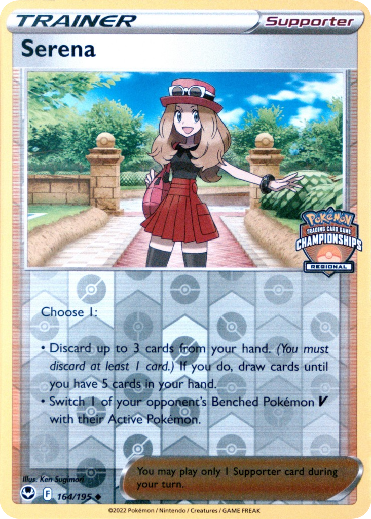 Serena trainer Card Championships Regional promo Rare | NM reference image. See following photographs for the actual card and condition.