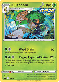 Rillaboom SWSH277 | NM reference image. See following photographs for the actual card and condition.