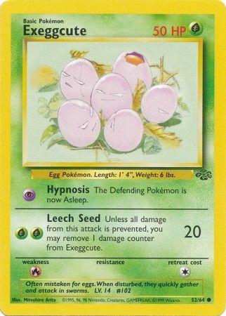 Exeggcute 52/64 reference image. See following photographs for the actual card and condition.
