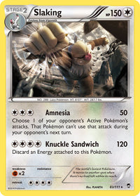 Slaking 83/111 reference image. See following photographs for the actual card and condition.