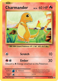 Charmander 9/108 reference image. See following photographs for the actual card and condition.