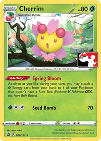 Cherrim 008/163 | Stamped Variant | NM reference image. See following photographs for the actual card and condition.