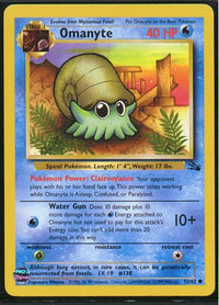 Omanyte 52/62 unlimited edition reference image. See following photographs for the actual card and condition.