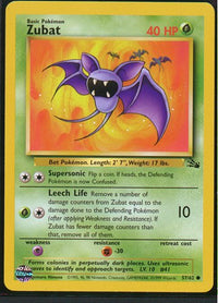 Zubat 57/62 | Condition review required unlimited edition reference image. See following photographs for the actual card and condition.