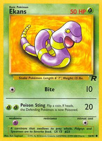 Ekans 56/82 | Condition review required reference image. See following photographs for the actual card and condition.
