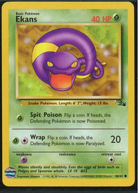 Ekans 46/62 reference image. See following photographs for the actual card and condition.