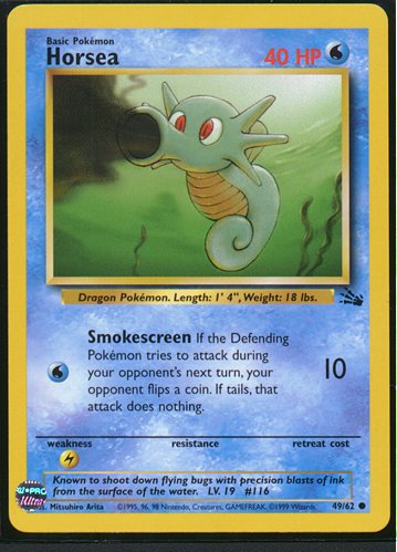 Horsea 49/62 | lightly played reference image. See following photographs for the actual card and condition.