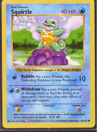 Squirtle 63/102 | Condition review required reference image. See following photographs for the actual card and condition.