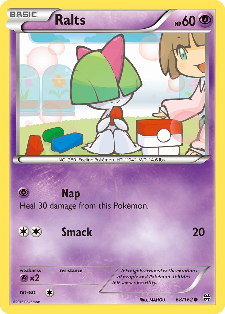 Ralts 68/162 reference image. See following photographs for the actual card and condition.