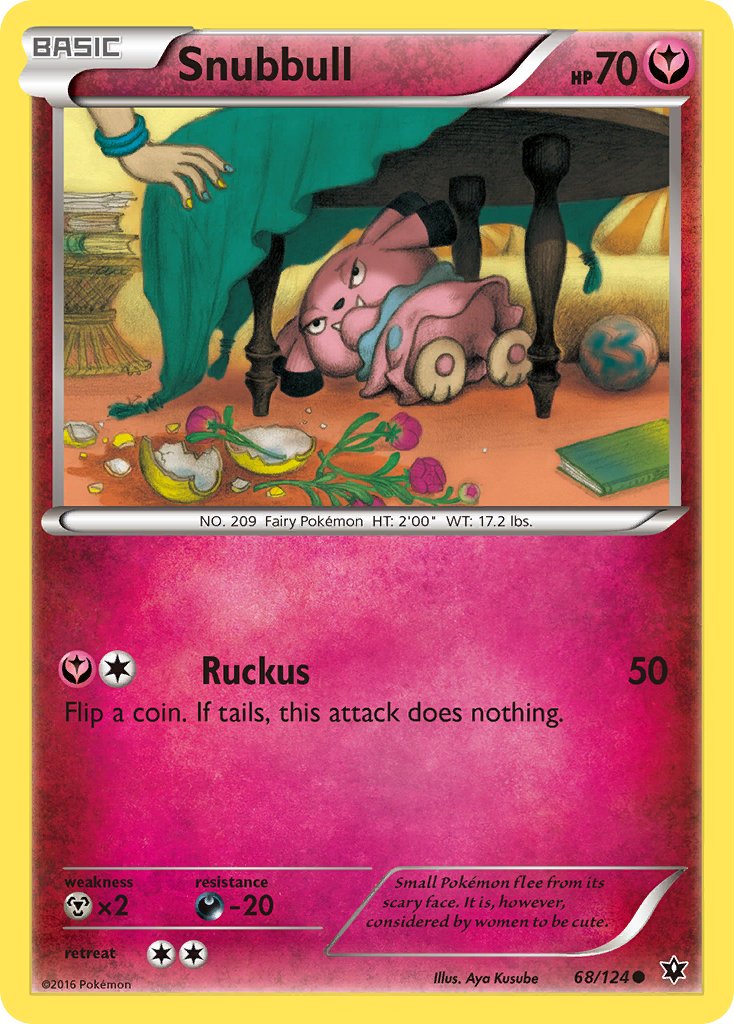 Snubbull 68/124 reference image. See following photographs for the actual card and condition.