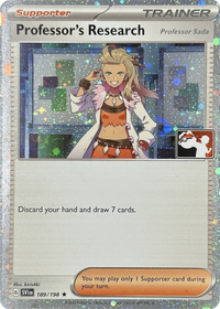 Professor's research 189/198 | Play! Pokémon Stamped | NM reference image. See following photographs for the actual card and condition.