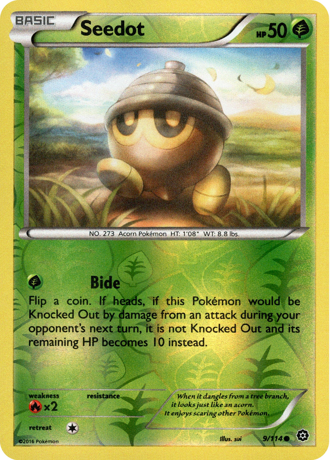 Seedot 9/114 reference image. See following photographs for the actual card and condition.