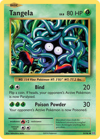 Tangela 8/108 reference image. See following photographs for the actual card and condition.