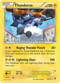 Thundurus catalogue reference image. See subsequent photos for actual card condition.
