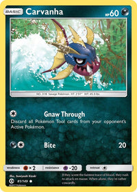 Carvanha catalogue reference image. See subsequent photos for actual card condition.