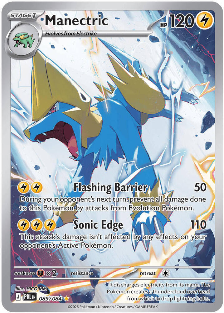 Manectric - 089/084 catalogue reference image. See subsequent photos for actual card condition.