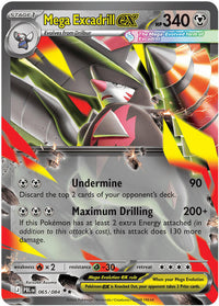 Mega Excadrill ex - 065/084 catalogue reference image. See subsequent photos for actual card condition.