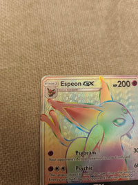 Espeon-GX 152/149 Sun & Moon, actual card front close-up, photograph 33899