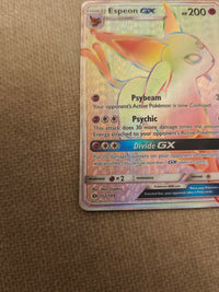 Espeon-GX 152/149 Sun & Moon, actual card front close-up, photograph 33900