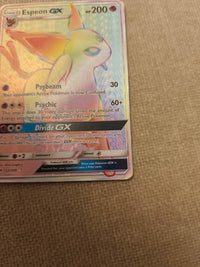 Espeon-GX 152/149 Sun & Moon, actual card front close-up, photograph 33901