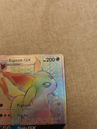 Espeon-GX 152/149 Sun & Moon, actual card front close-up, photograph 33902