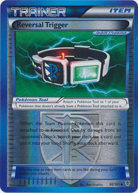 Reversal Trigger 86/101 exact reverse holo reference image. See subsequent photographs for actual condition.