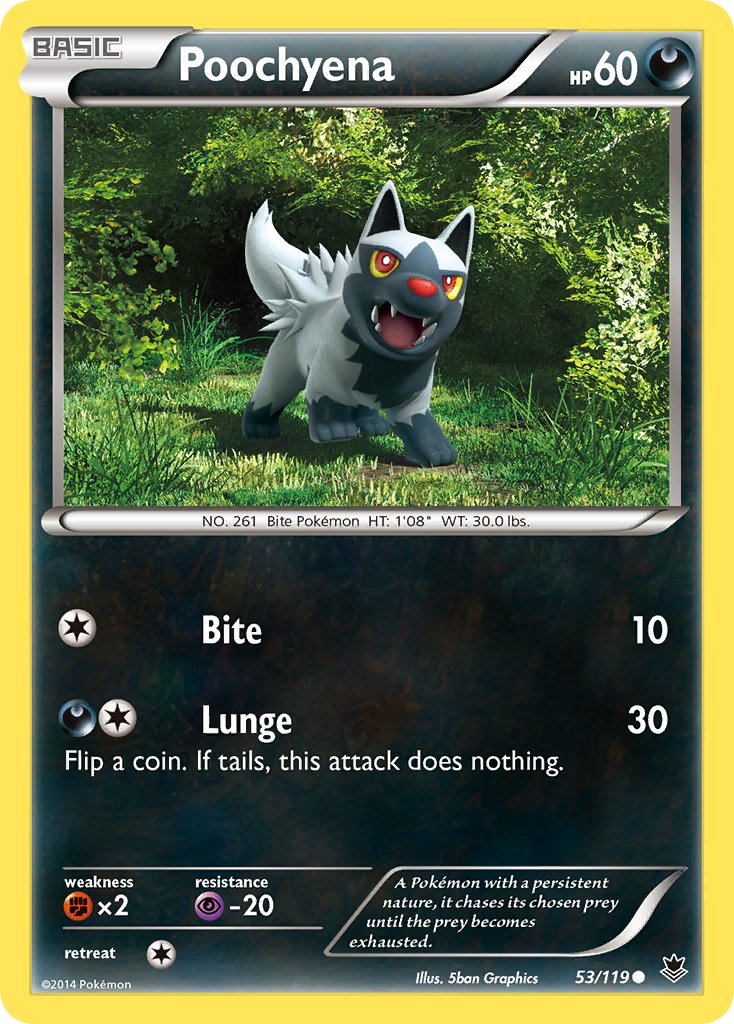 Poochyena 53/119 | Condition review required reference image. See following photographs for the actual card and condition.