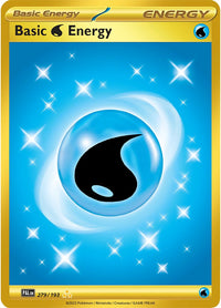 Basic Water energy Gold secret Rare 279/193 | NM reference image. See following photographs for the actual card and condition.