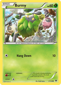Burmy 2/124 reference image. See following photographs for the actual card and condition.