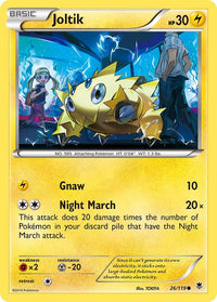 Joltik catalogue reference image. See subsequent photos for actual card condition.