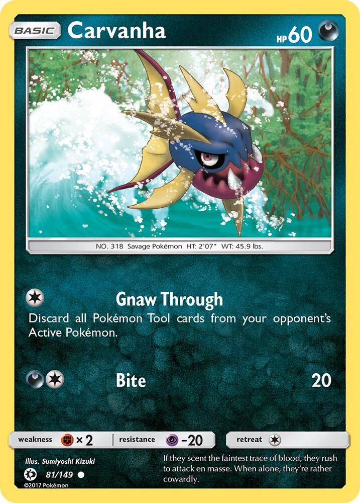 Carvanha catalogue reference image. See subsequent photos for actual card condition.