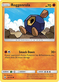 Roggenrola catalogue reference image. See subsequent photos for actual card condition.