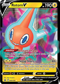 Rotom V catalogue reference image. See subsequent photos for actual card condition.