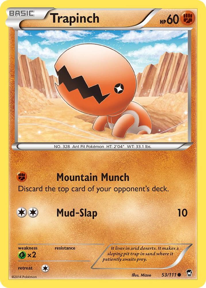 Trapinch catalogue reference image. See subsequent photos for actual card condition.