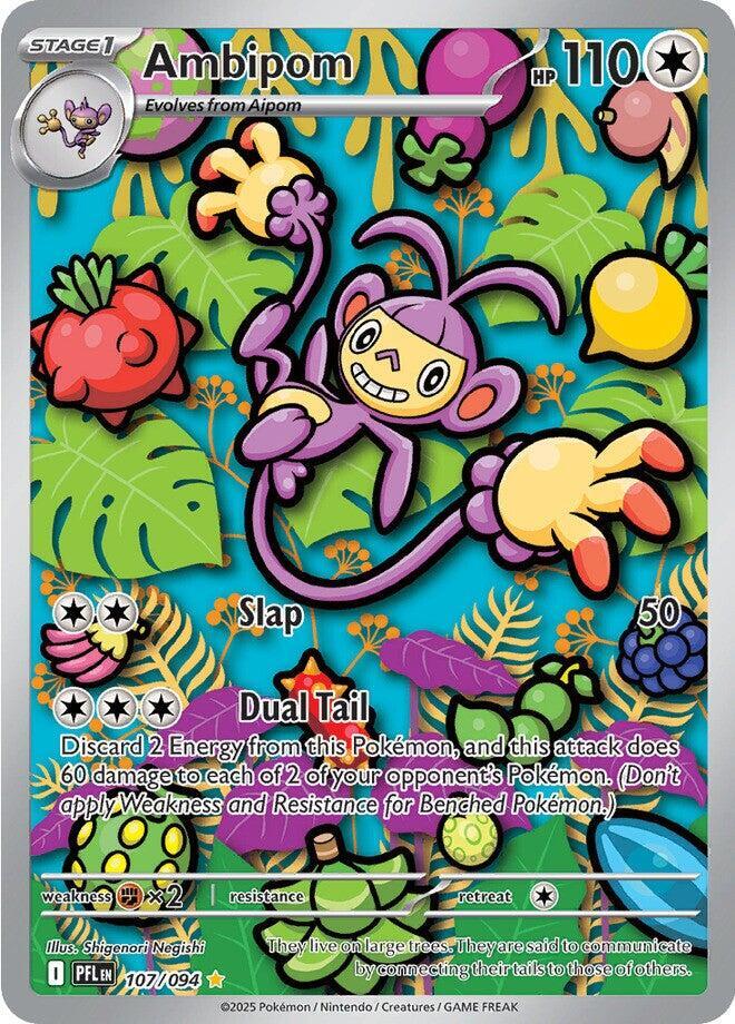 Ambipom - 107/094 catalogue reference image. See subsequent photos for actual card condition.