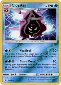 Cloyster 34/149 exact reverse holo reference image. See subsequent photographs for actual condition.