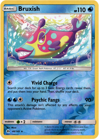 Bruxish 48/149 exact reverse holo reference image. See subsequent photographs for actual condition.