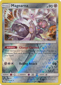 Magearna 91/156 exact reverse holo reference image. See subsequent photographs for actual condition.