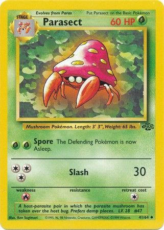 Parasect 41/64 | Condition review required exact card reference image. See subsequent photographs for actual condition.