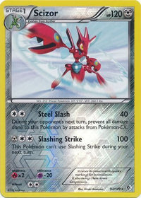 Scizor 94/149 exact reverse holo reference image. See subsequent photographs for actual condition.