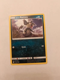 Alolan Rattata 76/149 | Moderately to heavily played actual card photograph